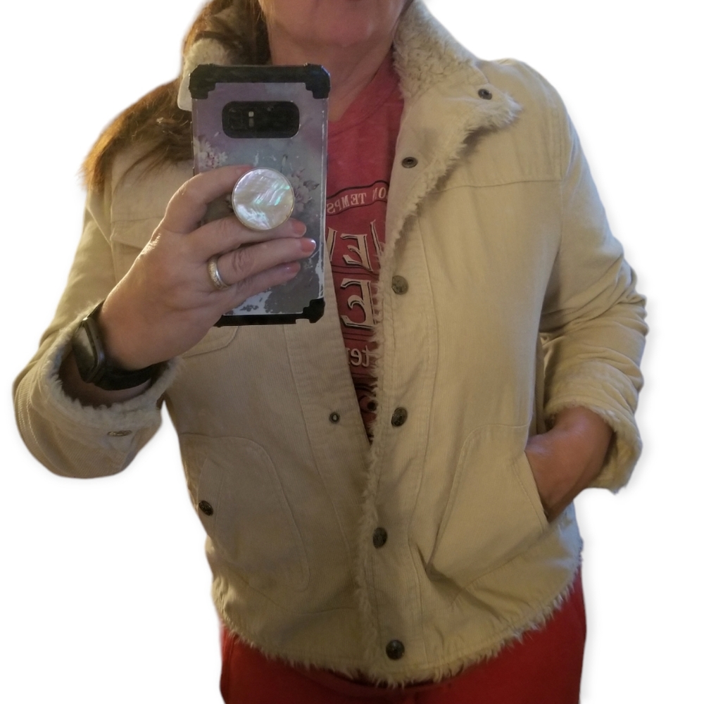 Vintage super boho fairycore raw edge fringed corduroy light jacket sz 1X